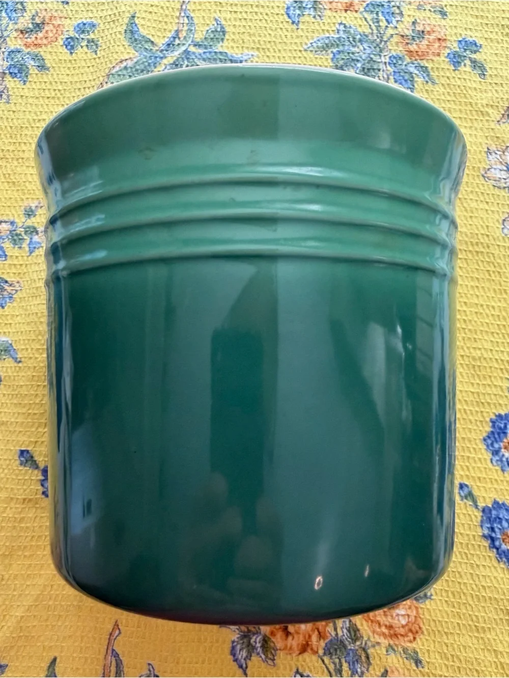 Le Creuset Jade Utensil Crock with Stoneware Base